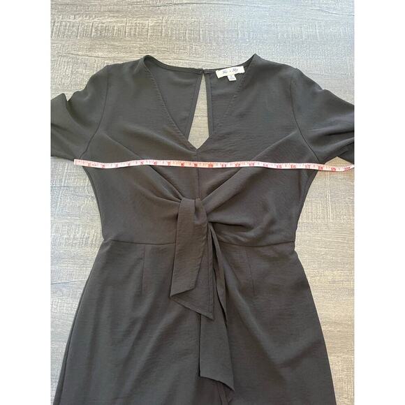 She + Sky Knot Long Sleeve Midi Dress - Black Size S - Picture 5 of 8